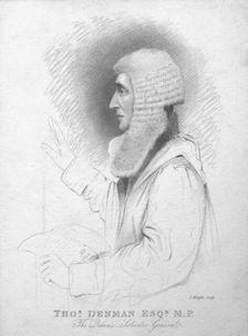 Thomas Denman Esq. MP., The Queen's Solicitor General c1820. Creator: T Wright