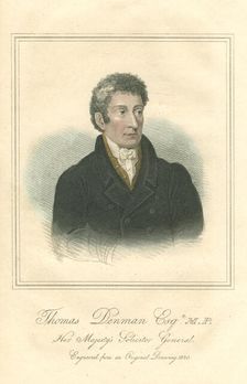 Thomas Denman, lst Baron Denman, 1820. Artist: Anon