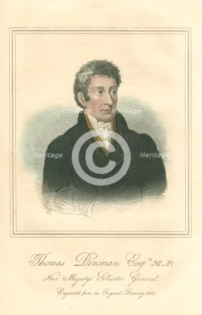 Thomas Denman, lst Baron Denman, 1820. Artist: Anon