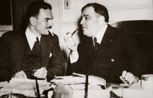 Thomas E Dewey with Fiorello H La Guardia, Mayor of New York, late 1930s