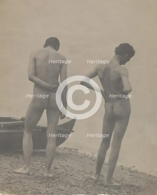 Thomas Eakins and John Laurie Wallace on a Beach, ca. 1883. Creator: Thomas Eakins.