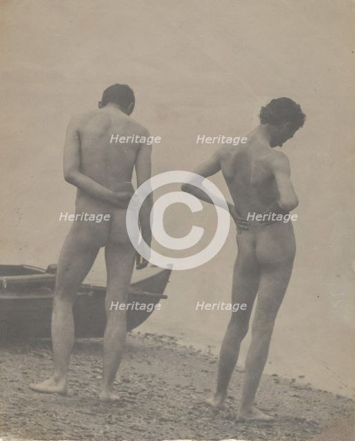 Thomas Eakins and John Laurie Wallace on a Beach, ca. 1883. Creator: Thomas Eakins.