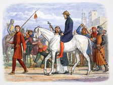 Thomas, Earl of Lancaster, being led to execution, Pontefract, Yorkshire, 1322 (1864). Creator: James William Edmund Doyle
