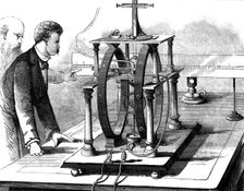 Thomas Edison's improved form of JW Trowbridge's electric dynamometer, 1879. Creator: Unknown