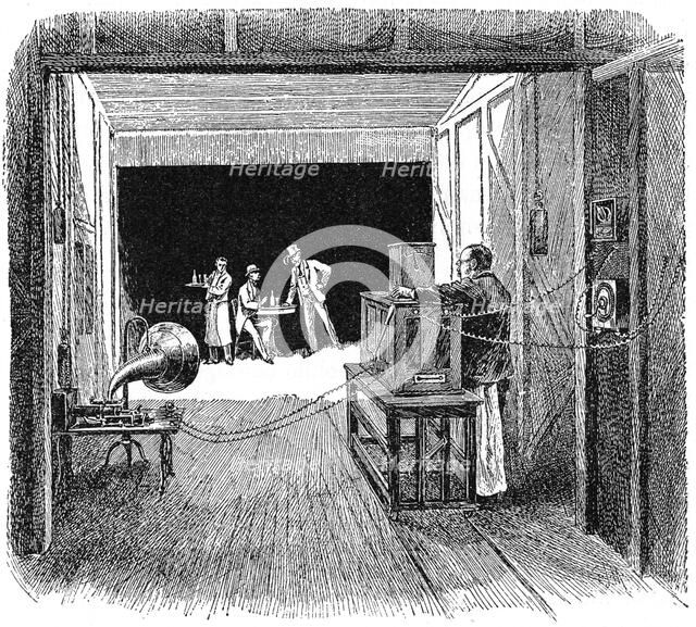 Thomas Edison's Kinetographic Theatre, c1891. Artist: Unknown