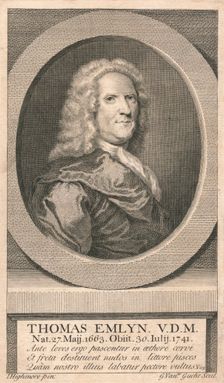 Thomas Emlyn, V.D.M. 1742. Creator: G van der Gucht