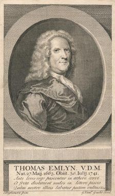 Thomas Emlyn, V.D.M. 1742. Creator: G van der Gucht