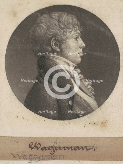 Thomas Ennalls Waggaman, 1803. Creator: Charles Balthazar Julien Févret de Saint-Mémin.