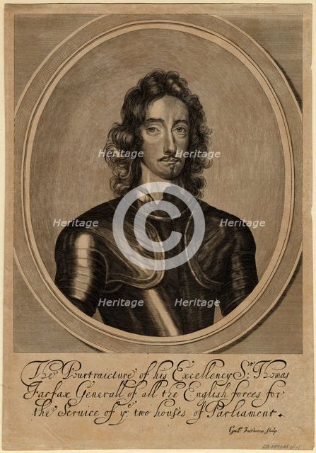 Thomas Fairfax, 3rd Lord Fairfax of Cameron, 1645. Artist: Faithorne, William, the Elder (1616-1691)
