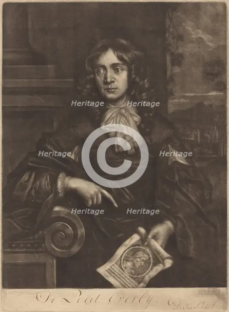 Thomas Flatman, c. 1690. Creator: William Faithorne.