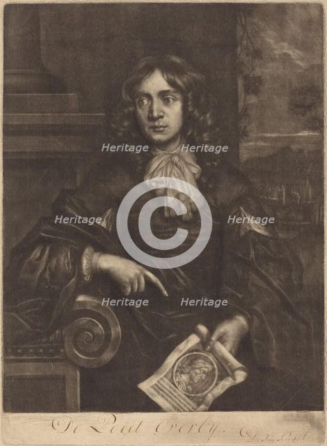 Thomas Flatman, c. 1690. Creator: William Faithorne.