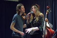 Thomas Gould and Louisa Jones, Watermill Jazz Club, Dorking, Surrey, August 2015. Artist: Brian O'Connor