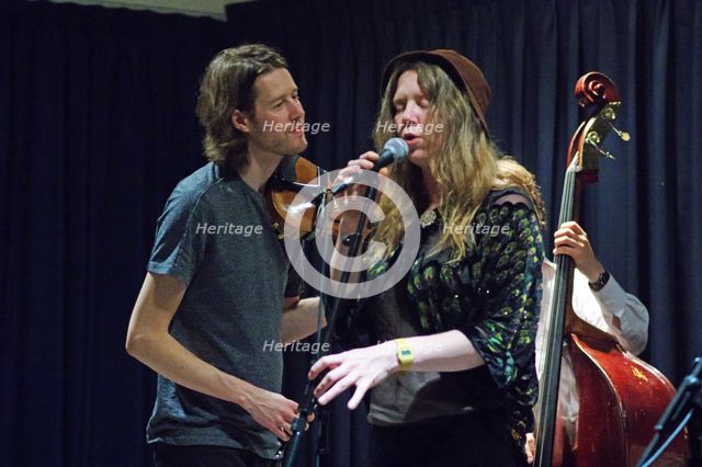 Thomas Gould and Louisa Jones, Watermill Jazz Club, Dorking, Surrey, August 2015. Artist: Brian O'Connor.