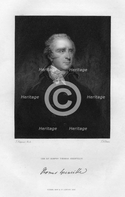 Thomas Grenville (1755-1846), British politician and bibliophile, 19th century.Artist: TA Dean