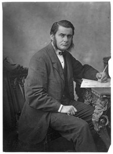 Thomas Henry Huxley, British biologist, 1866. Creator: Anon