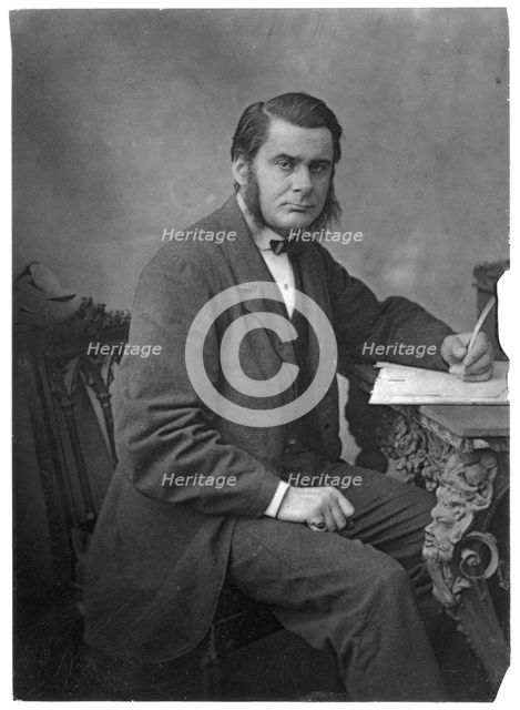 Thomas Henry Huxley, British biologist, 1866. Creator: Anon.