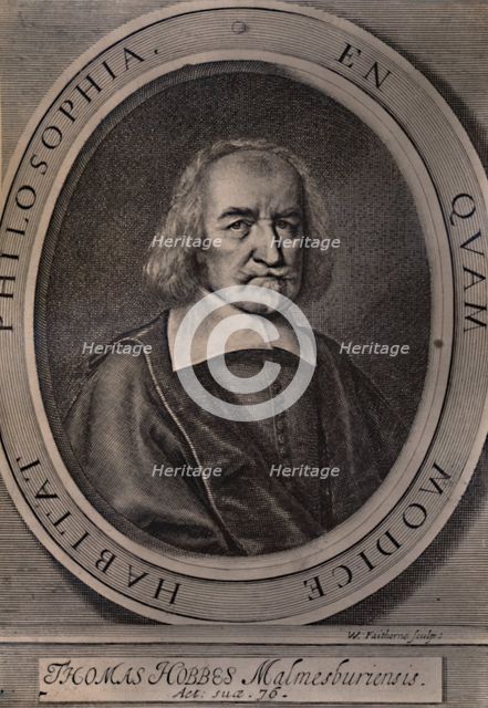 Thomas Hobbes, English philosopher, c1668 (1894). Artist: William Faithorne.