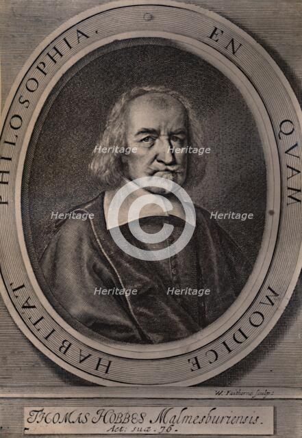 Thomas Hobbes, English philosopher, c1668 (1894). Artist: William Faithorne.