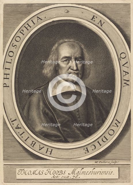 Thomas Hoobs (Thomas Hobbes), after 1664. Creator: William Faithorne.