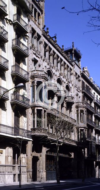 Thomas House in 293 Mallorca Street, Barcelona, ??by Lluis Domenech i Montaner in 1895-1898 and e…