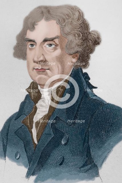 Thomas Jefferson, (1743-1826), third president of the US, (1801-1809)..., 1837 (1850).  Creator: Emile Louis Vernier.