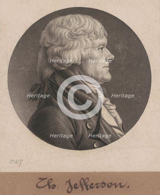 Thomas Jefferson, 1804. Creator: Charles Balthazar Julien Févret de Saint-Mémin.