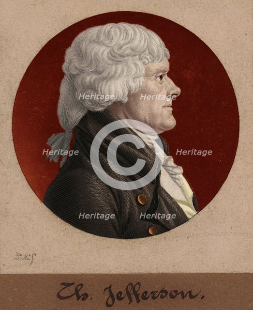 Thomas Jefferson, 1804. Creator: Charles Balthazar Julien Févret de Saint-Mémin.