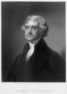 Thomas Jefferson, 3rd President of the United states of America, (19th century). Creator: Henry Bryan Hall I