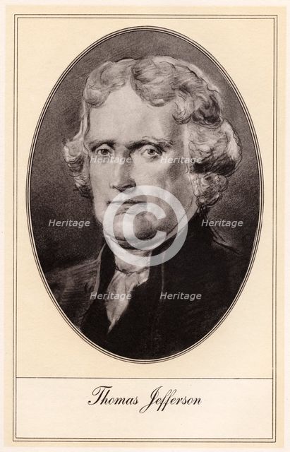 Thomas Jefferson, third President of the United States, (early 20th century). Artist: Gordon Ross