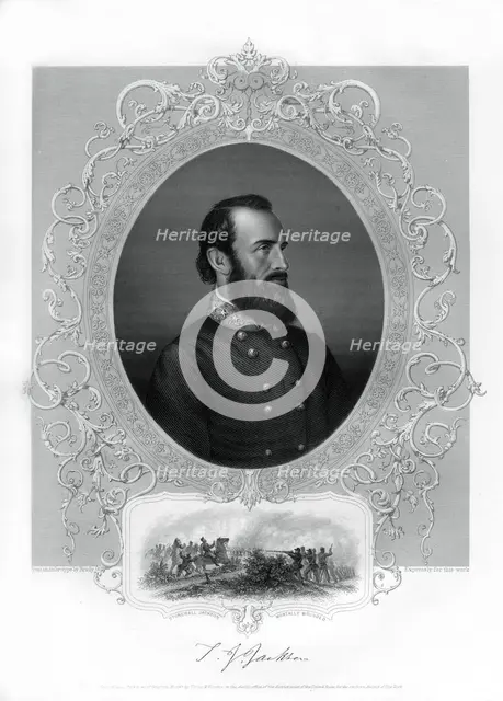 Thomas Jonathan Stonewall Jackson, Confederate general during the American Civil War, 1862-1867. Artist: Unknown