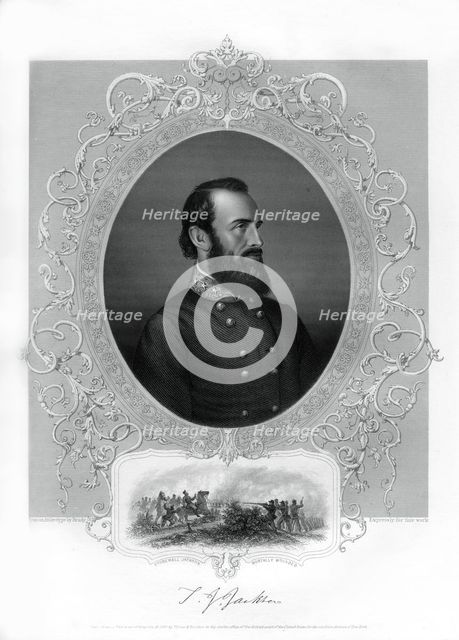 Thomas Jonathan Stonewall Jackson, Confederate general during the American Civil War, 1862-1867. Artist: Unknown