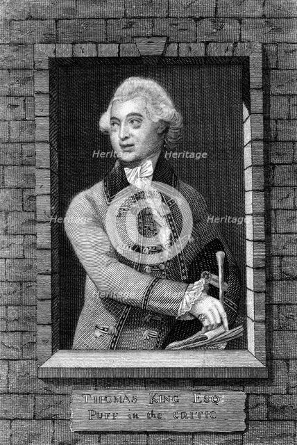 Thomas King as Puff in The Critic, 19th century. Artist: Unknown