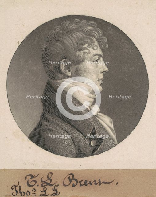 Thomas Ludwell Lee Brant, 1805. Creator: Charles Balthazar Julien Févret de Saint-Mémin.