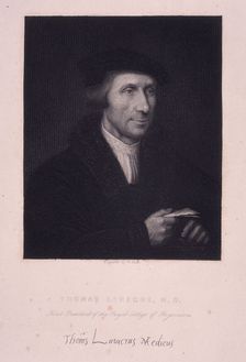 Thomas Linacre, MD 1847. Creator: H Cook