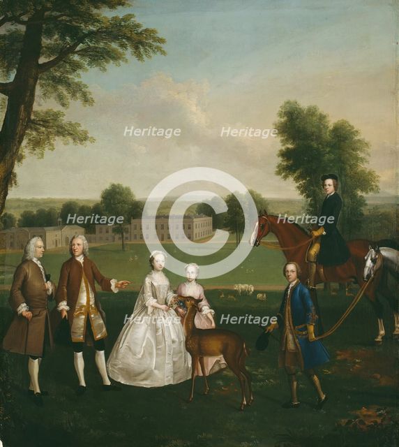 Thomas Lister and Family at Gisburne Park, 1740/41. Creator: Arthur Devis.