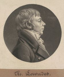 Thomas Lowndes, 1805. Creator: Charles Balthazar Julien Févret de Saint-Mémin