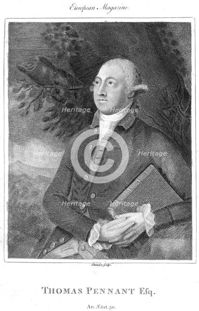 Thomas Pennant, 18th century British naturalist and traveller, c1840. Creator: Unknown.