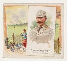 Thomas Pettitt, Court Tennis Champion, from World's Champions, Second Series (N43) for All..., 1888. Creator: Allen & Ginter