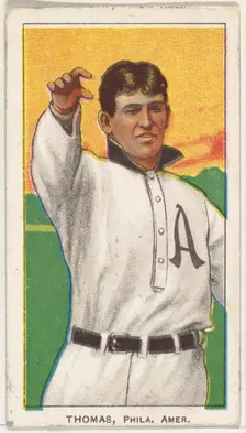 Thomas, Philadelphia, American League, from the White Border series (T206) for the Amer..., 1909-11. Creator: American Tobacco Company