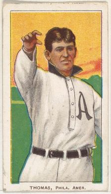 Thomas, Philadelphia, American League, from the White Border series (T206) for the Amer..., 1909-11. Creator: American Tobacco Company
