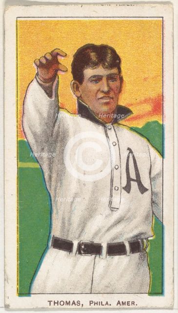 Thomas, Philadelphia, American League, from the White Border series (T206) for the Amer..., 1909-11. Creator: American Tobacco Company.