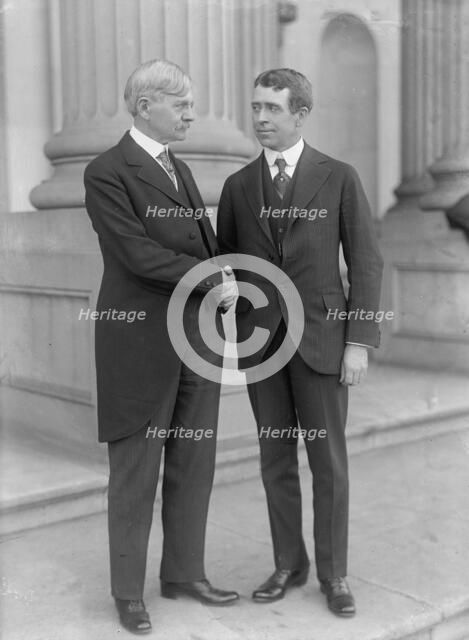 Thomas Riley Marshall, Vice President of The United States, (left), 1914. Creator: Harris & Ewing.