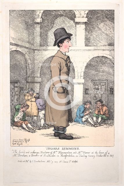 Thomas Simmons, November 9, 1807., November 9, 1807. Creator: Thomas Rowlandson.