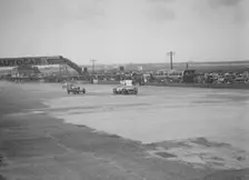 Thomas Special of Harold Purdy and OM of Henken Widengren, BRDC 500 Mile Race, Brooklands, 1931. Artist: Bill Brunell