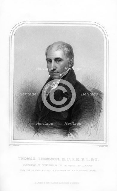 Thomas Thomson, Scottish chemist, (1870).Artist: William Holl