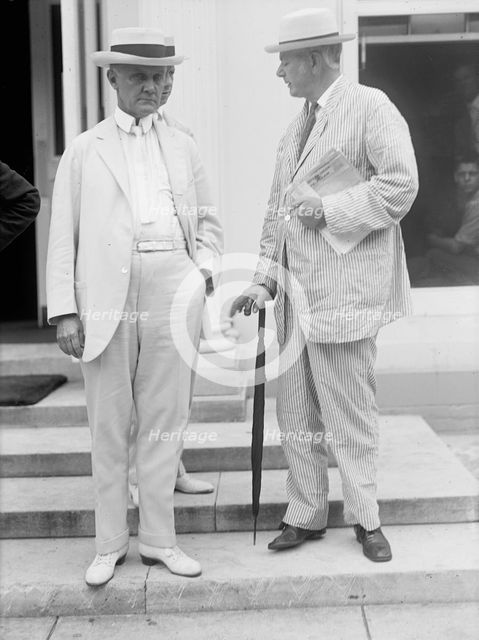 Thomas Watt Gregory, Albert Sidney Burleson, 1916 or 1917. Creator: Harris & Ewing.