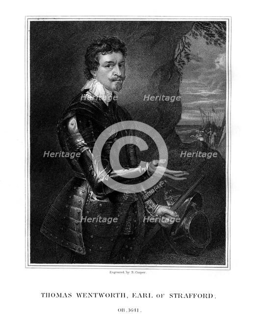 Thomas Wentworth, 1st Earl of Strafford, English statesman, (1823).Artist: R Cooper