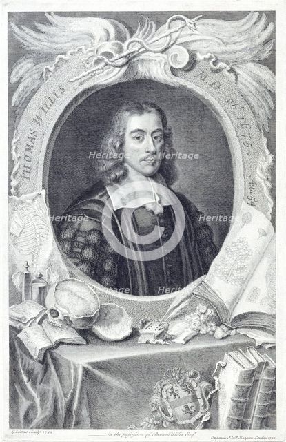 Thomas Willis, physician, 1742. Creator: George Vertue.