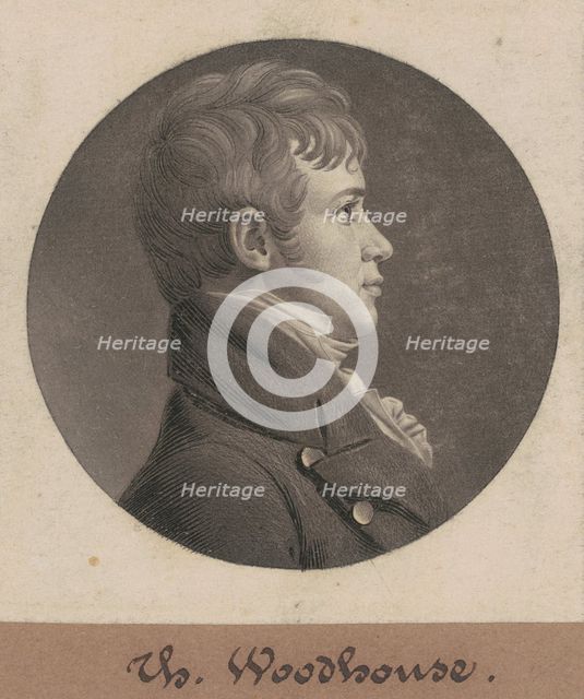 Thomas Woodhouse, 1805. Creator: Charles Balthazar Julien Févret de Saint-Mémin.
