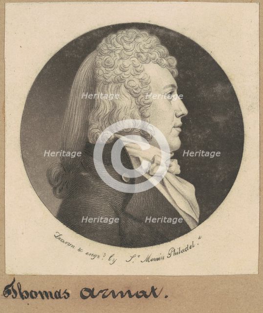 Thomas Wright Armat, 1799. Creator: Charles Balthazar Julien Févret de Saint-Mémin.